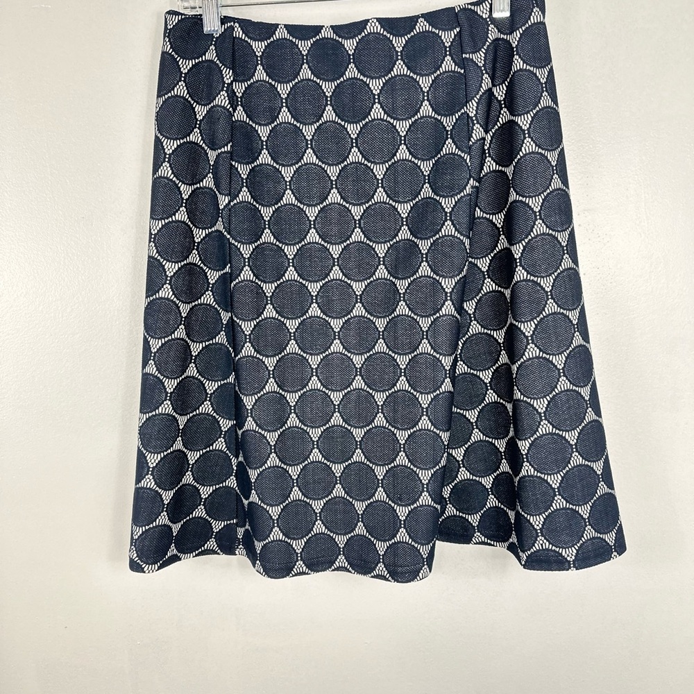 Reneec skirt blue white medium 14-1/2 waist 22length linined great preowned c - Picture 4 of 6